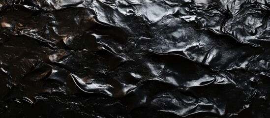 Poster - Textured black metallic surface with a dark grunge appearance and ample empty space for graphic design or text placement.