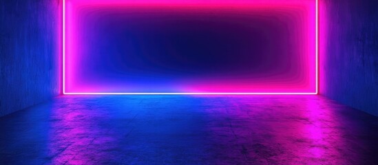 Poster - neon led lights and electric circuits creating a futuristic atmosphere with blank space for text or 
