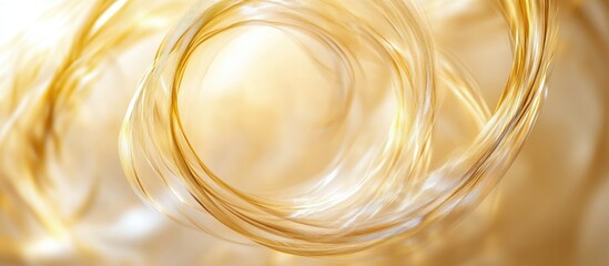 Poster - elegant abstract swirling background in gold tones with soft copyspace for text providing a sense of