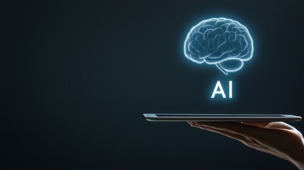 Poster - AI tool for technology, smart robots, and innovation, connecting globally to offer access to information and data online