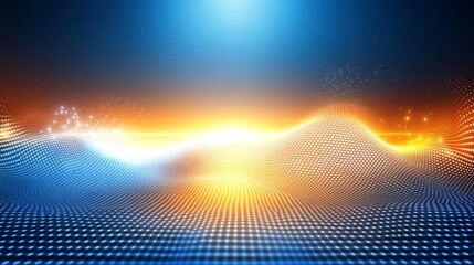 Poster - A modern digital abstract 3D background suitable for illustrating network capabilities, technological procedures, digital storage solutions, scientific concepts, and educational materials. Copy space