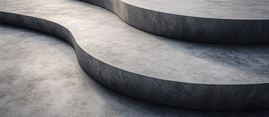 Poster - abstract curved concrete surface with text space for creative designs and modern architecture backgr
