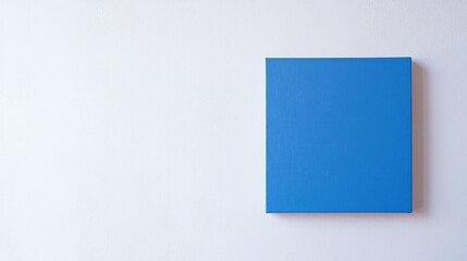 Aufkleber - blue square on white background with ample empty space for customizable text or graphic elements for