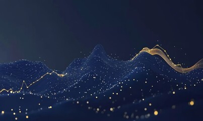 Poster - Innovative futuristic UI design that includes abstract technology elements, HUD interface, holograms, digital data charts, communication aids, computing capabilities, and a circle indicating vitality