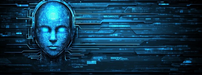 Poster - Modern science illustration of a stock concept overlaid with a creative brain background