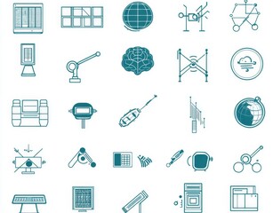 Poster - Data science technology featured in an AI (stock) icon set