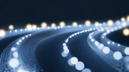 Poster - Geometric digital connection structure in computers. Business intelligence technology background. Binary code algorithms with deep learning. Abstract 3D rendering. Stock