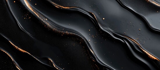 Poster - organic black fluid background with textured waves and soft gradients ideal for design projects and 