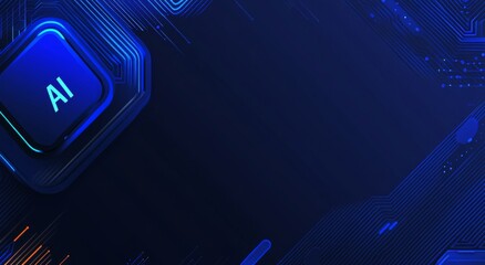 Poster - Hitech and futuristic style stock abstract background with a focus on technology concept design, machine learning, and chip generation