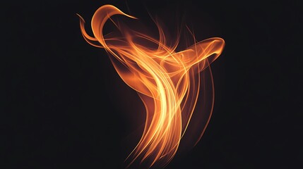 Wall Mural - generate an image of a stylized flame with intricate, sharp lines and fluid gradients