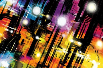 Poster - Cyberspace abstract circuit design produced with the aid of Stock
