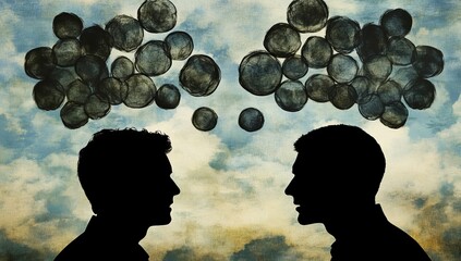 Poster - A human speaks with a robotic AI, examining cutting-edge technology and machine learning theories