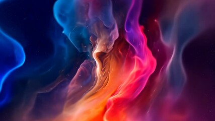 Poster - This video showcases a lively wallpaper adorned with an array of vivid colors, creating a visually striking composition, Futuristic abstract galaxy with vibrant colors