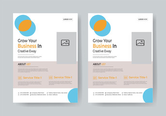 BUSINESS FLYER TEMPLATE ONE COLOR DESIGN 