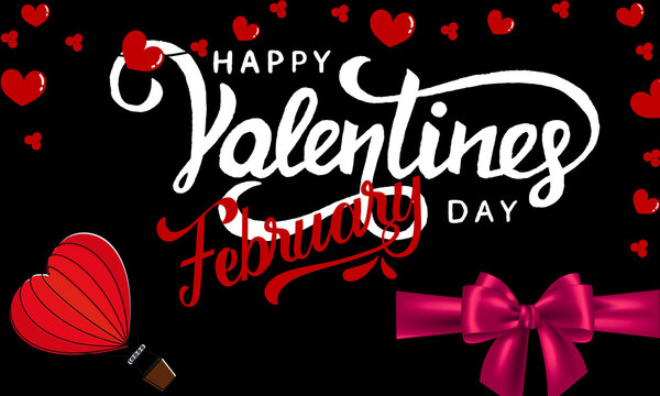 Happy valentines day stylish text background