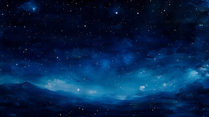 Wall Mural - clear starry night sky enhanced with mixed-media elements for a dreamy effect.