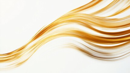 Poster - Flowing golden hair studio background abstract art minimalist style close-up view elegance and beauty concept