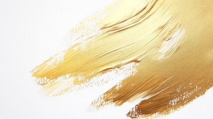 Poster - Dynamic golden brush strokes art studio abstract painting creative environment close-up view artistic expression
