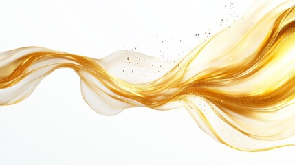 Poster - Fluid gold dynamic abstract motion design studio setting digital art minimalist environment aerial view elegance in motion