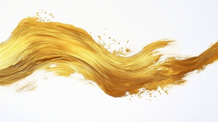 Poster - Dynamic flow of golden paint art studio abstract artwork creative space close-up view artistic expression