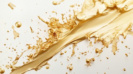 Poster - Dynamic golden liquid splash art studio high-resolution photography creative environment close-up abstract concept