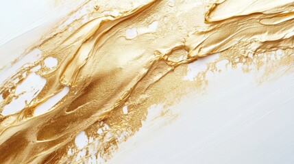 Poster - Flowing golden liquid art studio abstract photography bright environment close-up view aesthetic beauty