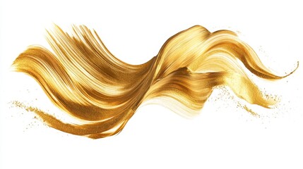 Poster - Dynamic flow of golden paint art studio digital artwork creative space close-up view visual expression