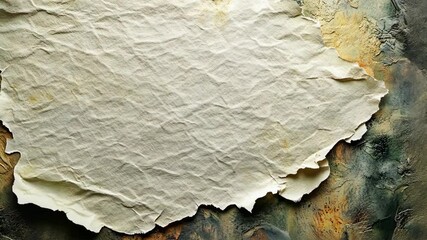 Poster - Texture of crumpled paper against an abstract colored background highlighting natural imperfections