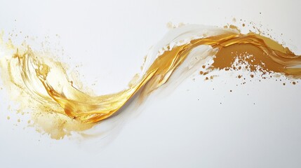 Poster - Dynamic gold splash artwork abstract design modern studio vibrant colors artistic perspective creative expression