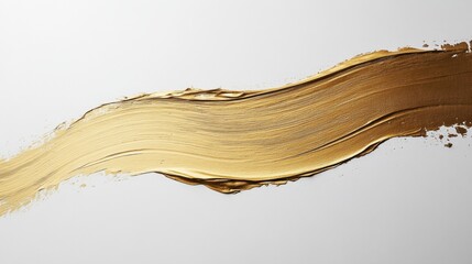 Poster - Elegant gold paint stroke artistic studio abstract image modern art close-up creative expression