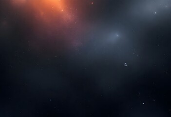 Wall Mural - deep space nebula with glowing orange and blue cosmic clouds against dark background. mysterious gal