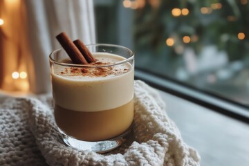 Wall Mural - Cozy Layered Cinnamon Drink