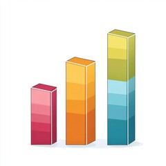 Poster - Colorful bar graph representing growth and progress in data analysis.
