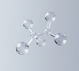 Glass Model of a Six-Atom Molecule