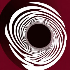 Poster - Abstract swirling spiral pattern on a maroon background, creating a captivating visual depth.