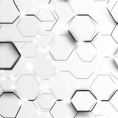 Poster - Abstract pattern featuring interconnected hexagons in a modern design.