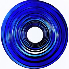 Poster - Abstract circular patterns in deep blue tones create a mesmerizing visual effect, drawing the viewer's eye inward.