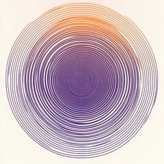 Poster - Abstract circular pattern in gradient shades of purple and orange.