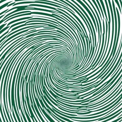 Poster - Abstract green and white spiral pattern creating a hypnotic visual effect.