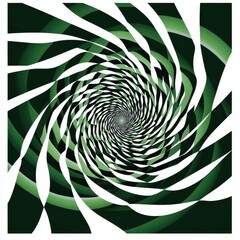 Poster - A mesmerizing swirl of green and white, creating a dynamic visual illusion.