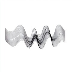 Poster - Abstract black wave pattern on a white background, creating a dynamic and modern visual effect.