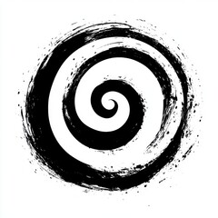 Poster - A striking black and white spiral design creates an eye-catching visual element full of movement and energy.