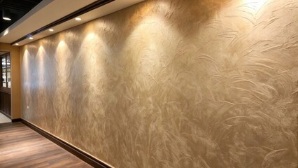 Poster - Subtle brush strokes are observable in the light creating an organic finish on the wall inviting the viewer to appreciate the craftsmanship behind the transformation.