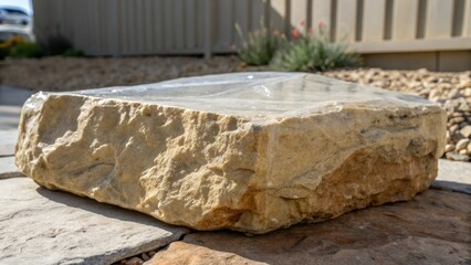 Poster -  a protective layer clings tightly to the surface reflecting light subtly while ensuring the natural stone remains untouched.