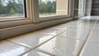 © DigitalSpace - A focused image of the freshly grouted surface revealing the subtle texture and sheen that enhances the overall aesthetic of the window area.