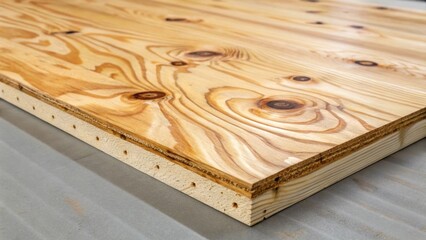 Aufkleber - A detailed image showcasing the texture of engineered plywood showing knots and subtle color variations that will contrast beautifully with a vibrant epoxy coat.