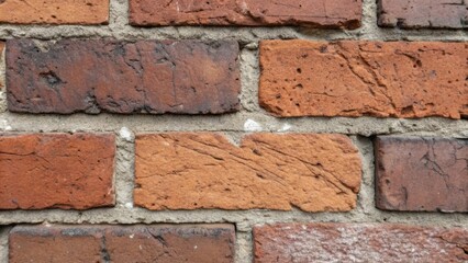 Poster - A close examination of the surface where rough aged bricks are juxtaposed with newly filled mortar joints highlighting the beauty of imperfection paired with meticulous renovation