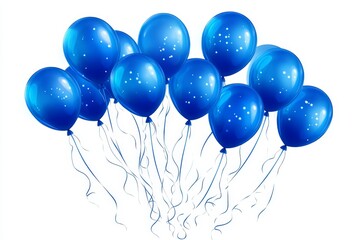 Vector illustration of blue balloons for a festive celebration background template