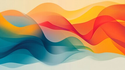 Aufkleber - Abstract colorful wave background with flowing vibrant gradients.