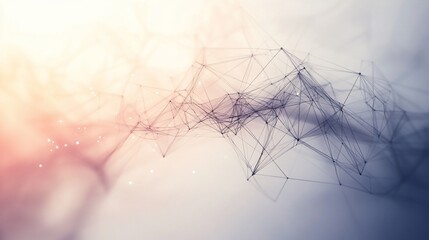 Poster - Abstract network connection background with glowing particles and lines.